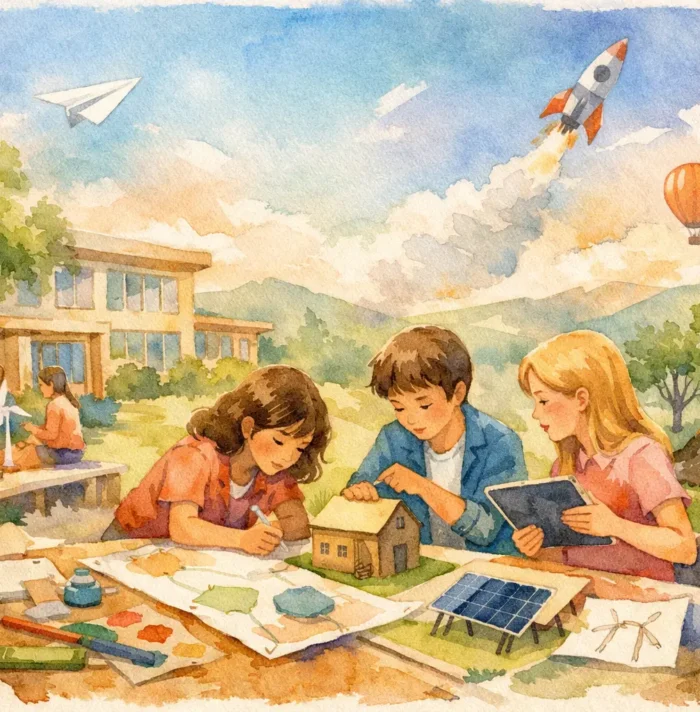 Escuela con aprendizaje basado en proyectos